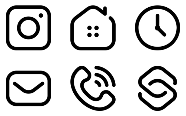 Single Black App Icons Aesthetic, Energy-Efficient, and Trendy